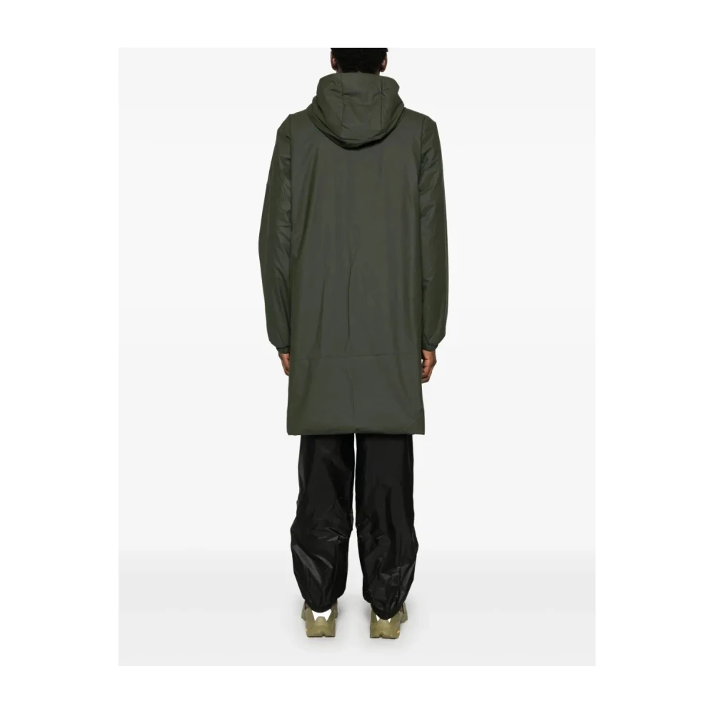 Rains Lange Geïsoleerde Jas Green Heren
