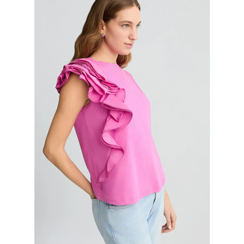 Liu Jo Glamoureuze Roze Bubble Top Pink Dames