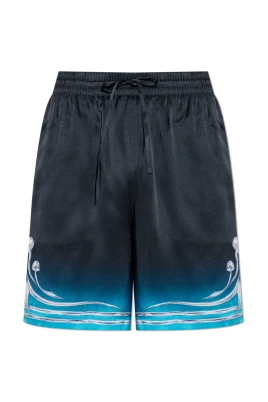 Silkes shorts med tryck