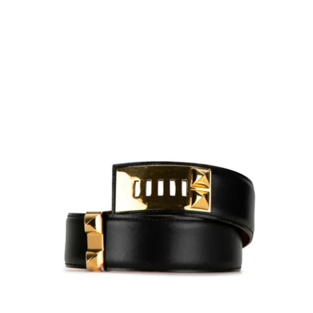 Hermès Vintage Pre-owned Leather belts Black Dames