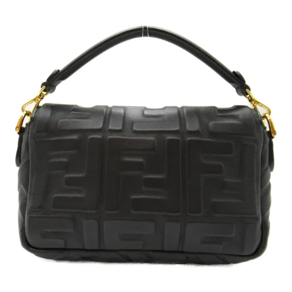 Fendi Vintage Pre-owned Leather crossbody-bags Black Dames