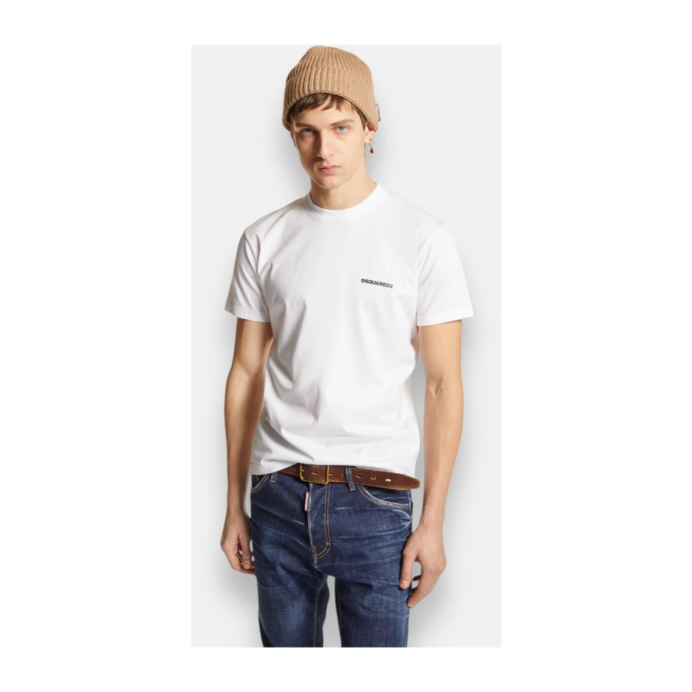 Dsquared2 Milan Print Katoenen T-shirt White Heren