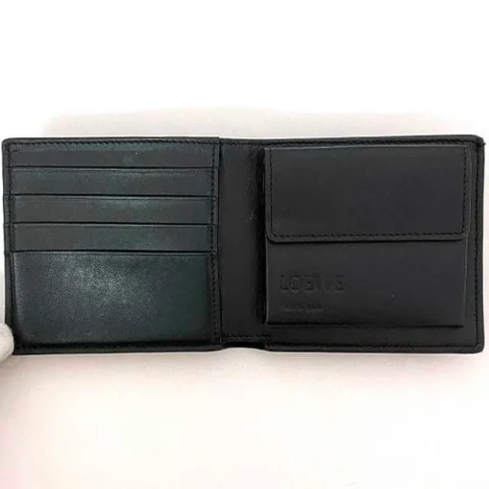 Loewe Pre-owned Leather wallets Black Dames