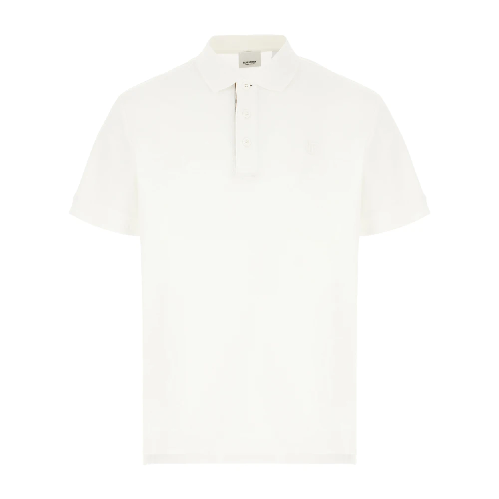 Burberry Klassiek Polo Shirt voor Mannen White Heren