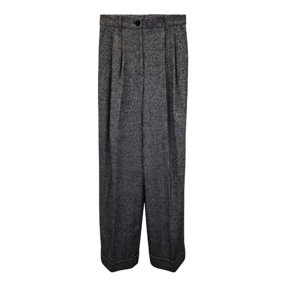 Dolce & Gabbana Pre-owned Wool bottoms Gray Dames