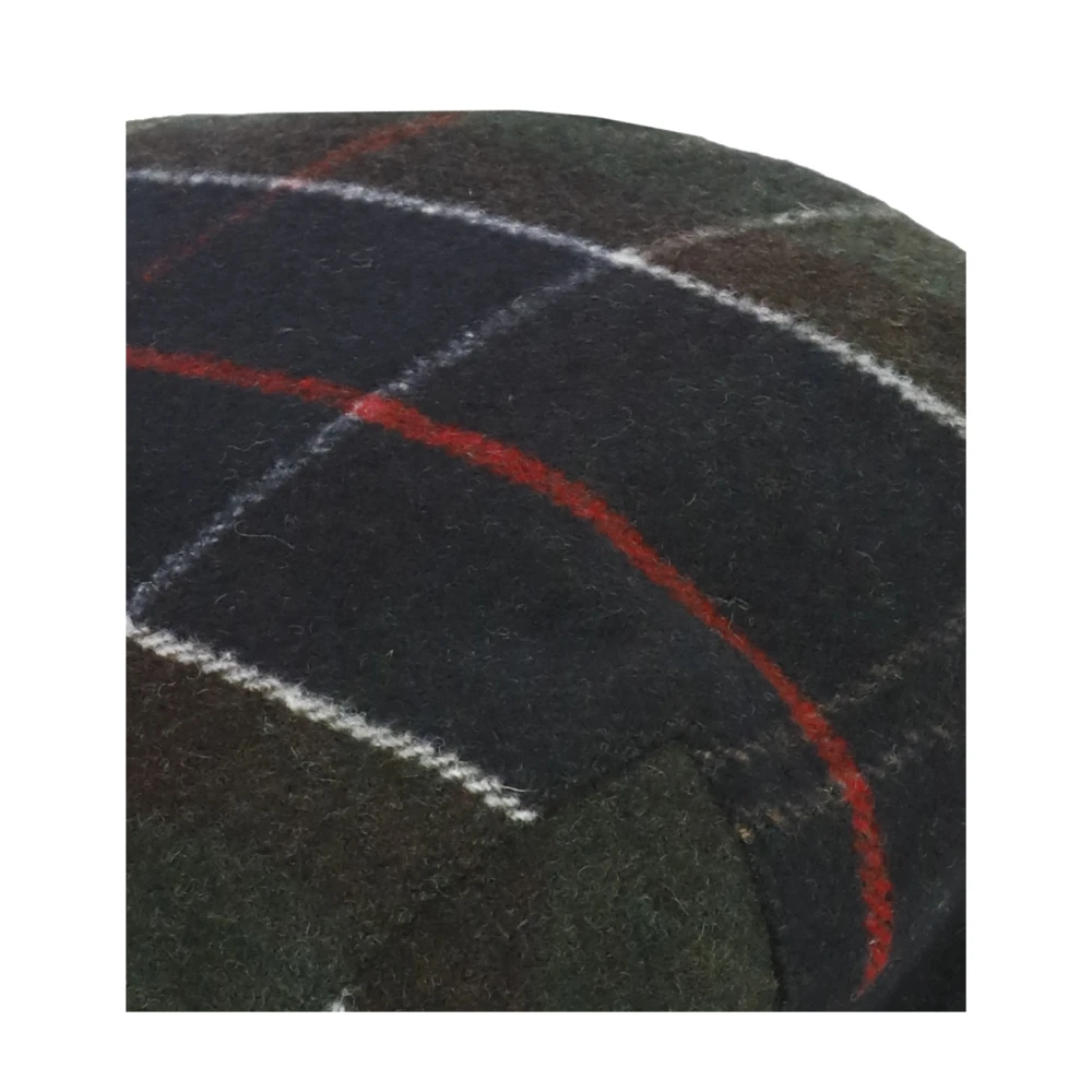 Barbour Groene Tartan Baskische Hoed voor Mannen Green Heren