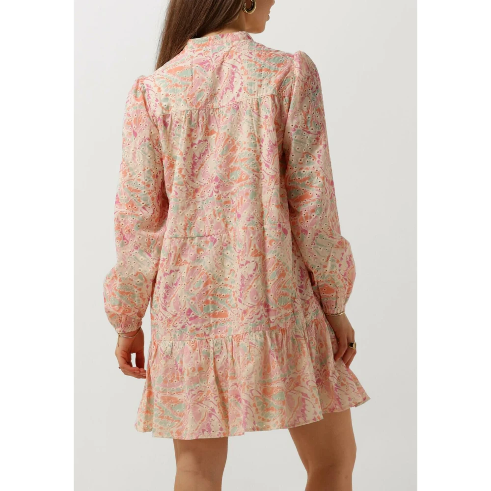 Refined Department Lichtroze Mini Jurk Lenia Multicolor Dames