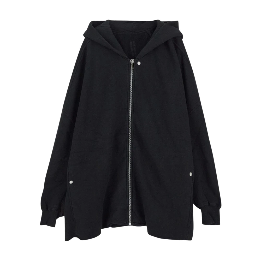 Rick Owens Jumbo Hooded Katoenen Sweatshirt Blue Heren