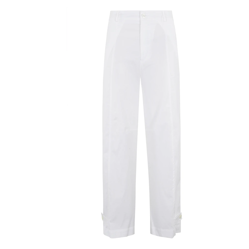 Semicouture Elegante Bloemenjurk voor Vrouwen White Dames