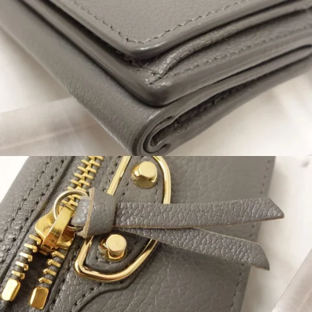 Balenciaga Vintage Pre-owned Leather wallets Gray Dames