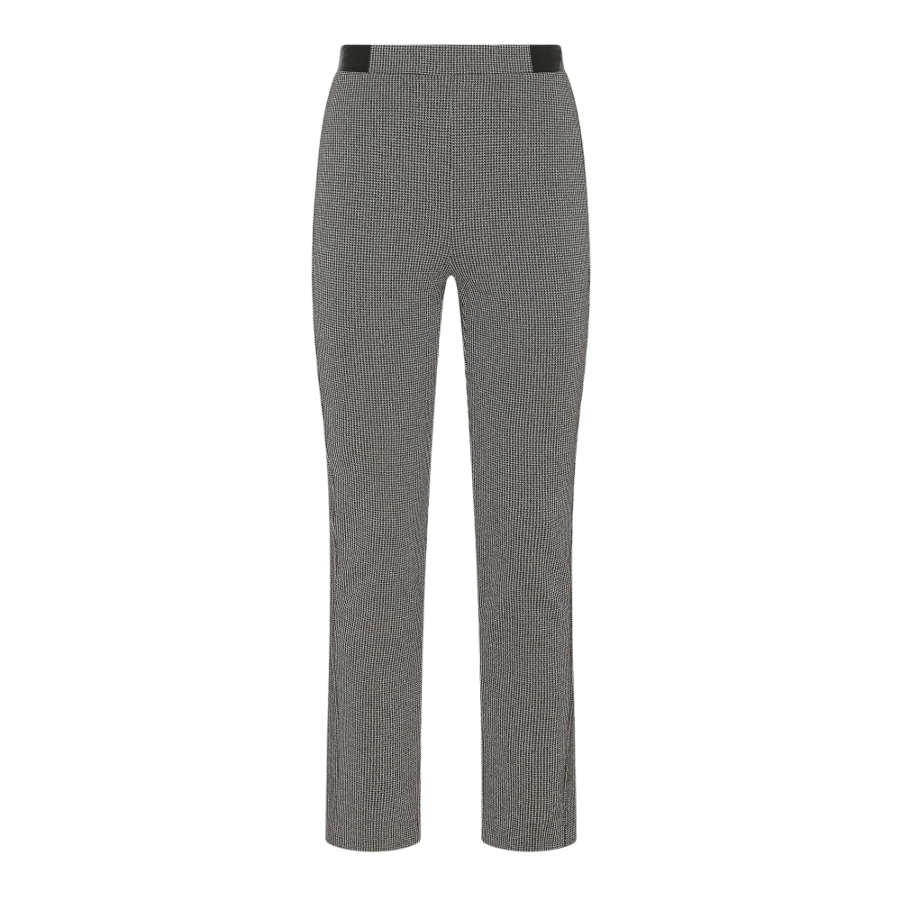 PATRIZIA PEPE Bruin en Zwart Geruite Elastische Broek Gray Dames