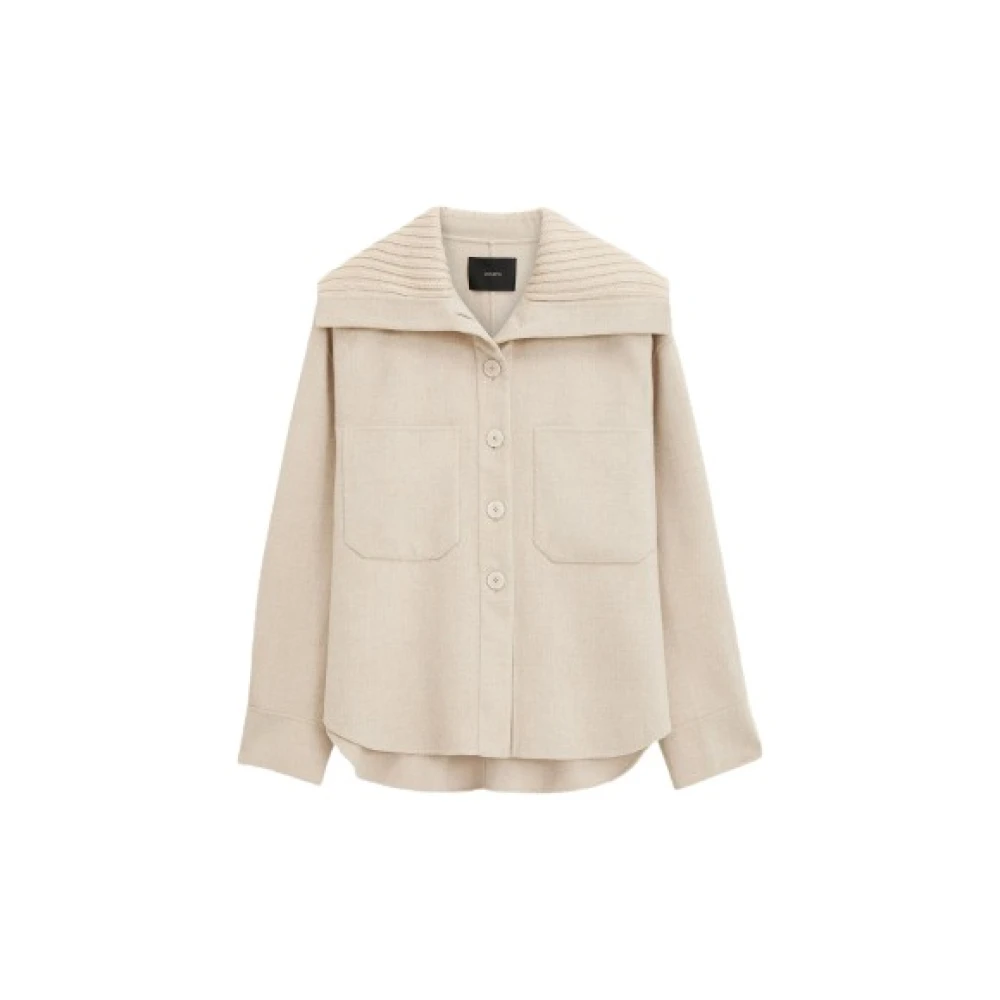 Joseph Dubbelzijdige Henri Overshirt Jas Beige Dames