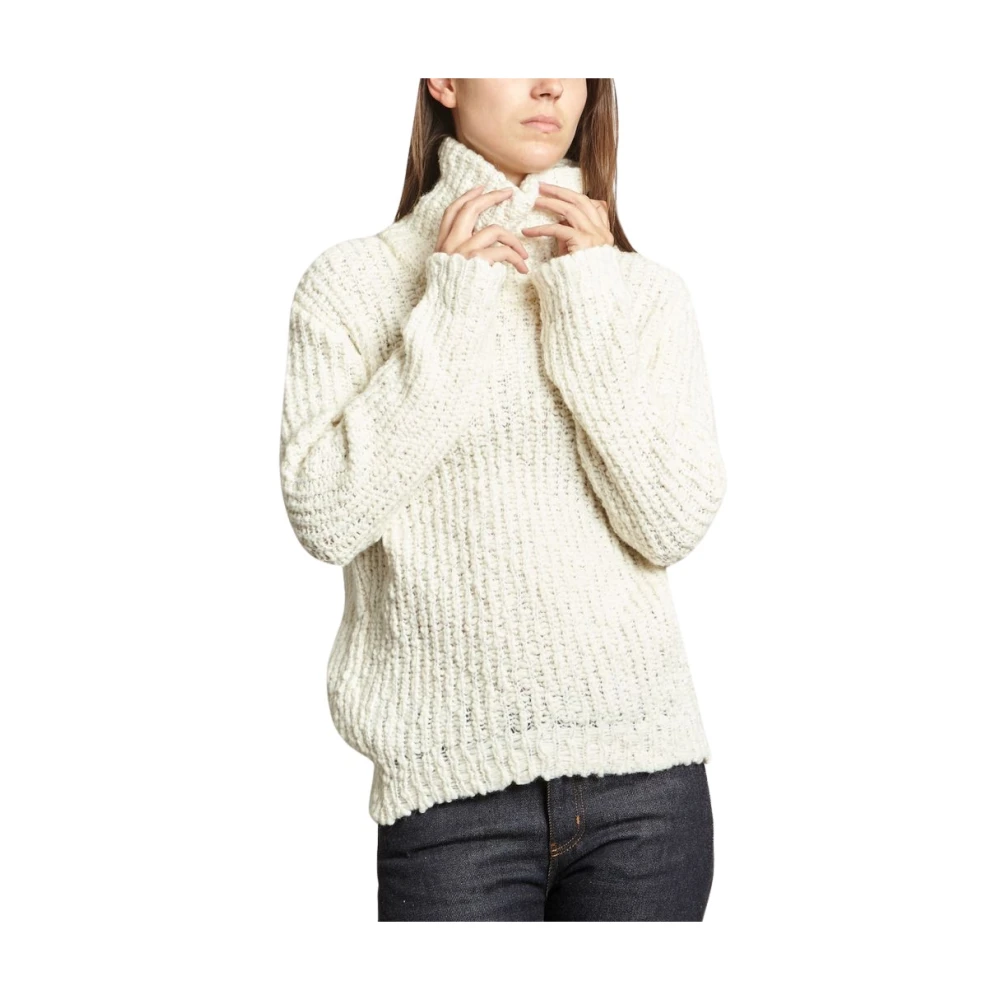 Margaux Lonnberg Ecru Witte Wollen Trui White Dames