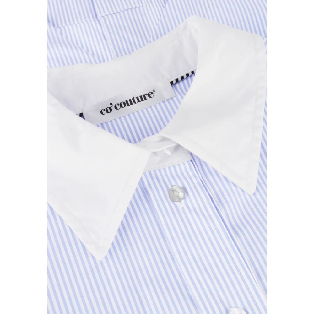 Co'Couture Gestreepte Crop Shirt voor Vrouwen Blue Dames