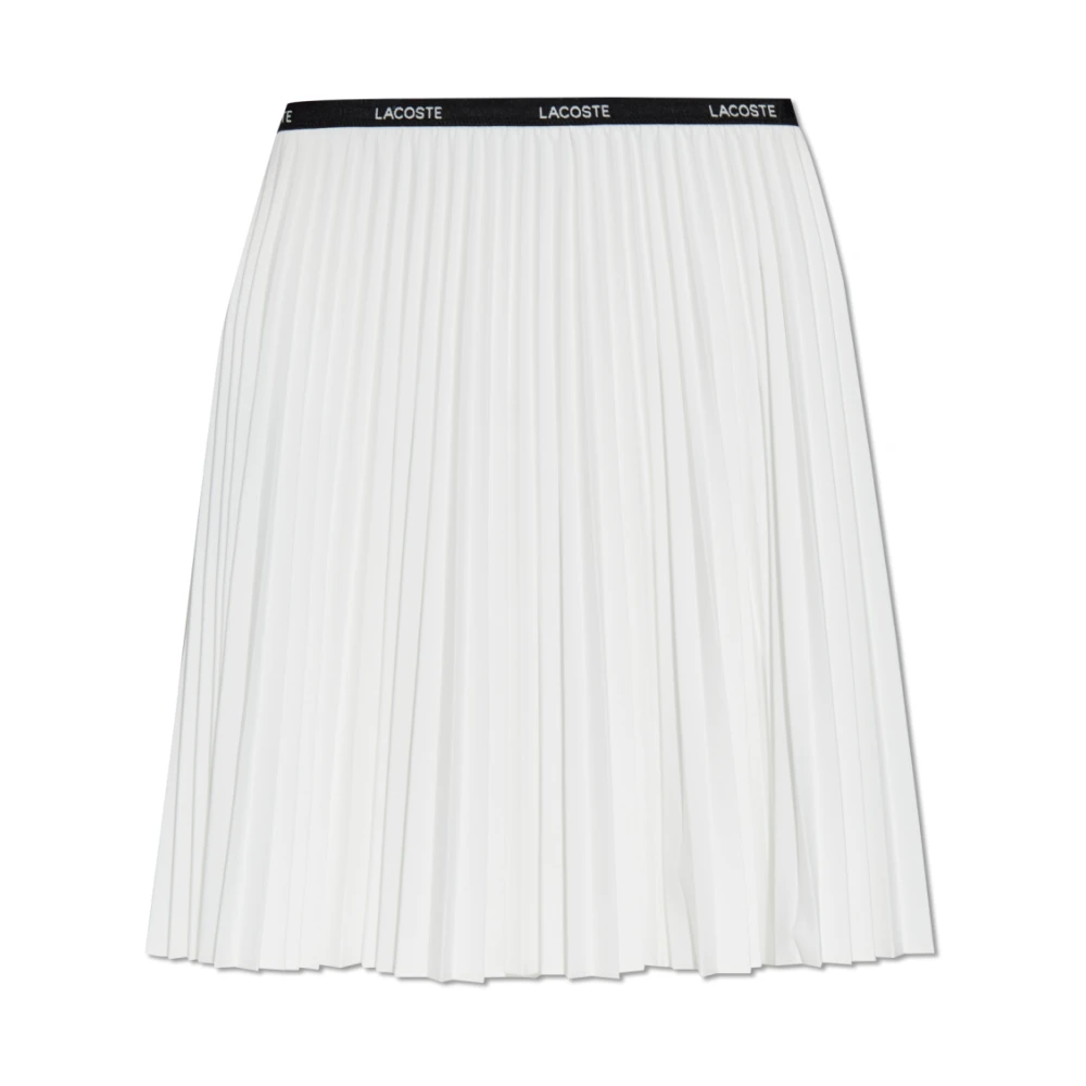 Lacoste Femme Blanc Jupes, Taille: 38 Fr Jupe Plissée
