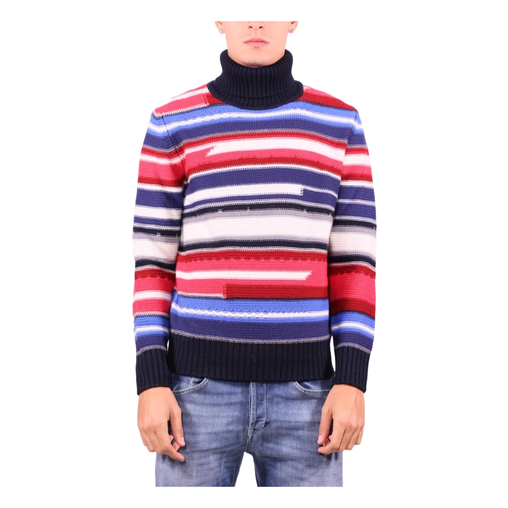 Kangra Blauwe Gestreepte Trui Multicolor Heren