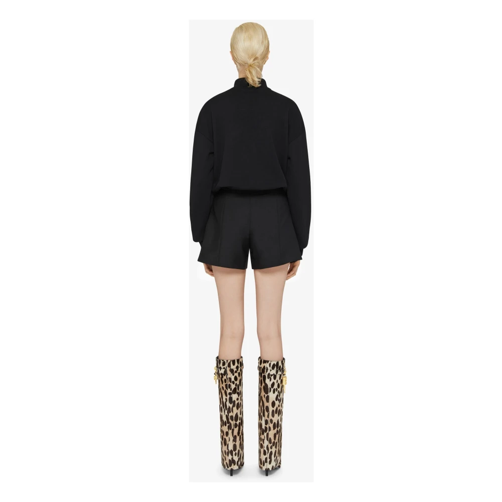 Givenchy Scalloped Mini Short Black Dames