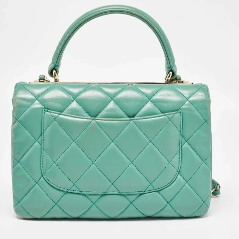 Chanel Vintage Pre-owned Leather handbags Green Dames