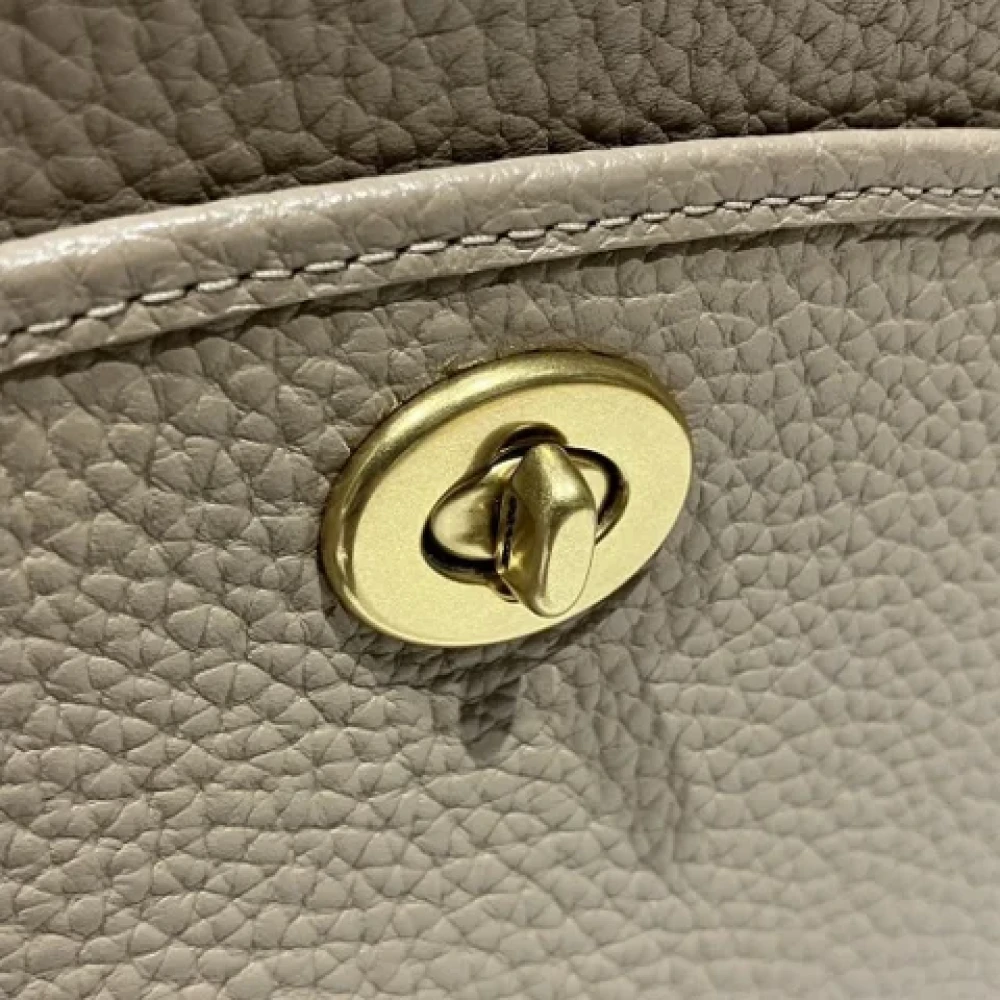 Coach Pre-owned Leather shoulder-bags Beige Dames