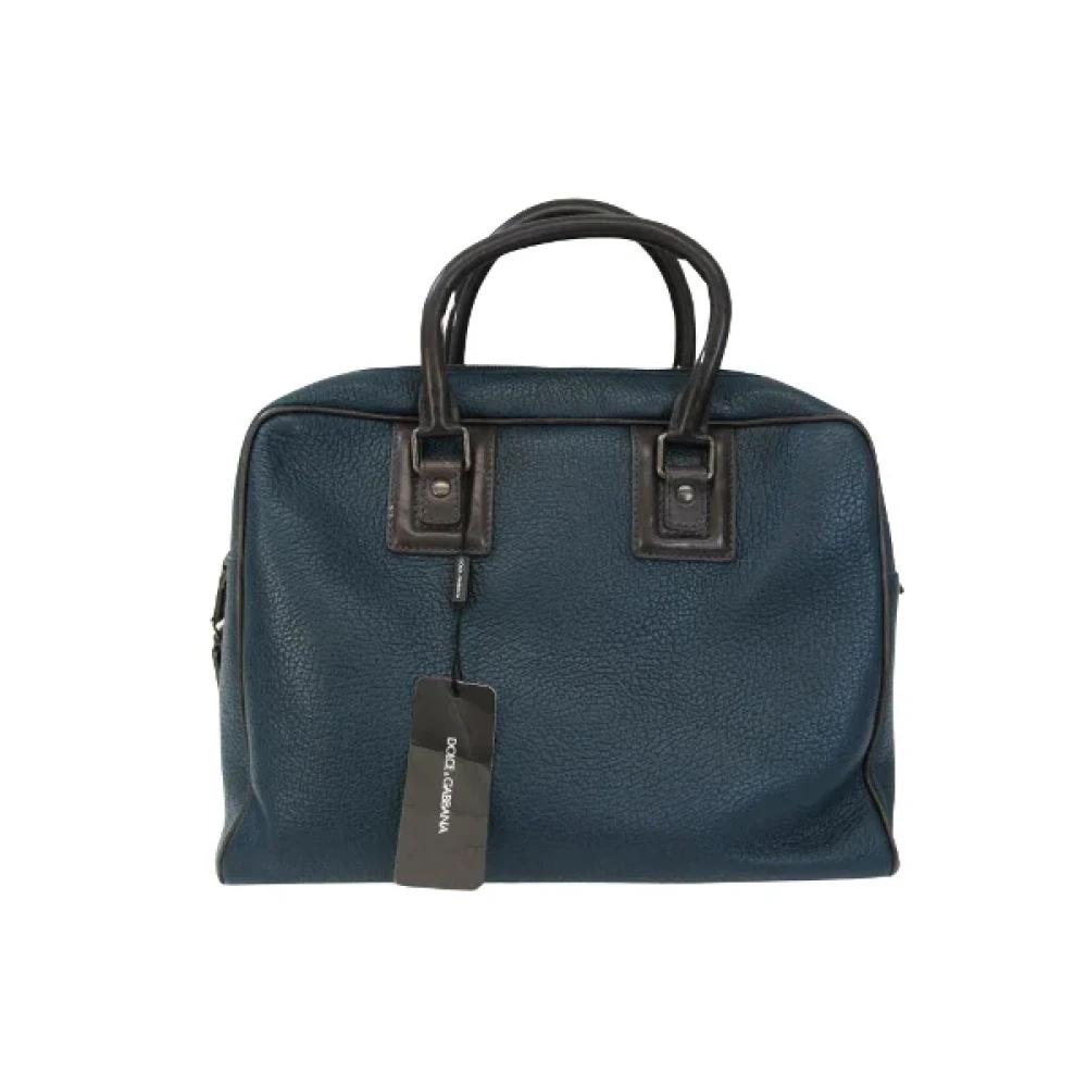 Dolce & Gabbana Pre-owned Leather handbags Blue Heren