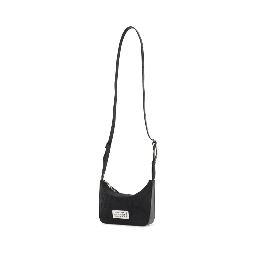 MM6 Maison Margiela Numeriek Nylon Schoudertas Black Dames