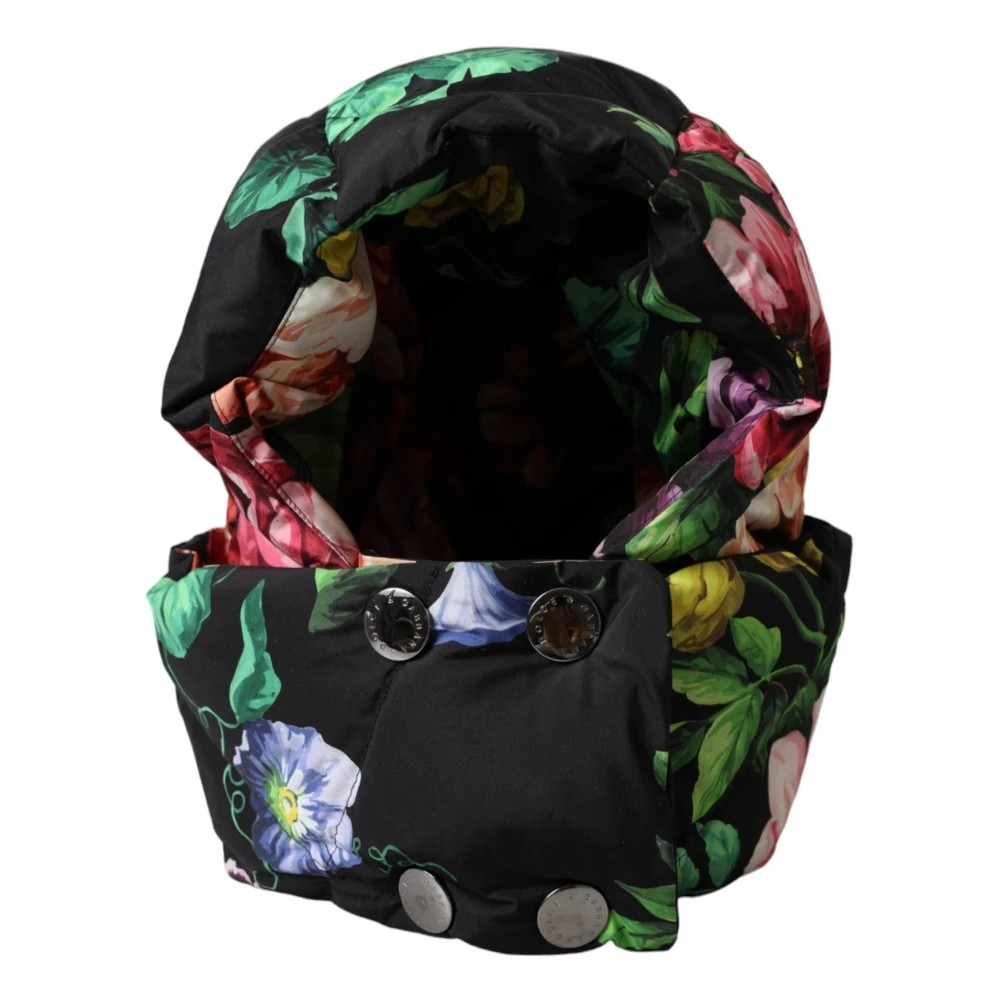 Dolce & Gabbana Women's Black Floral Print Wrap Head Hat