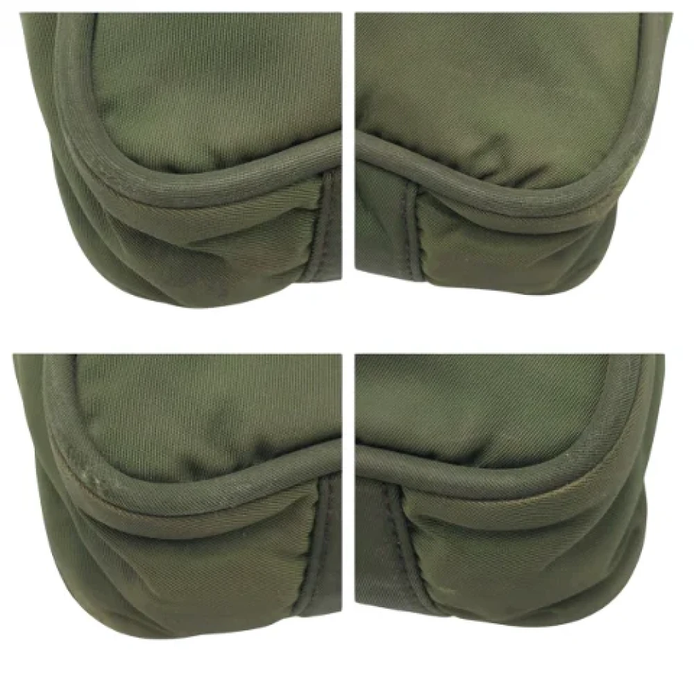 Prada Vintage Pre-owned Canvas shoulder-bags Green Dames