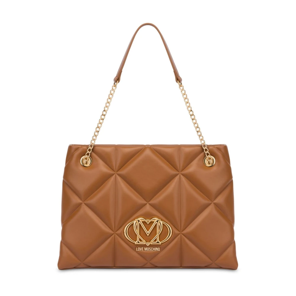 Love Moschino Kameel Shopper Tas Ss25 Brown Dames