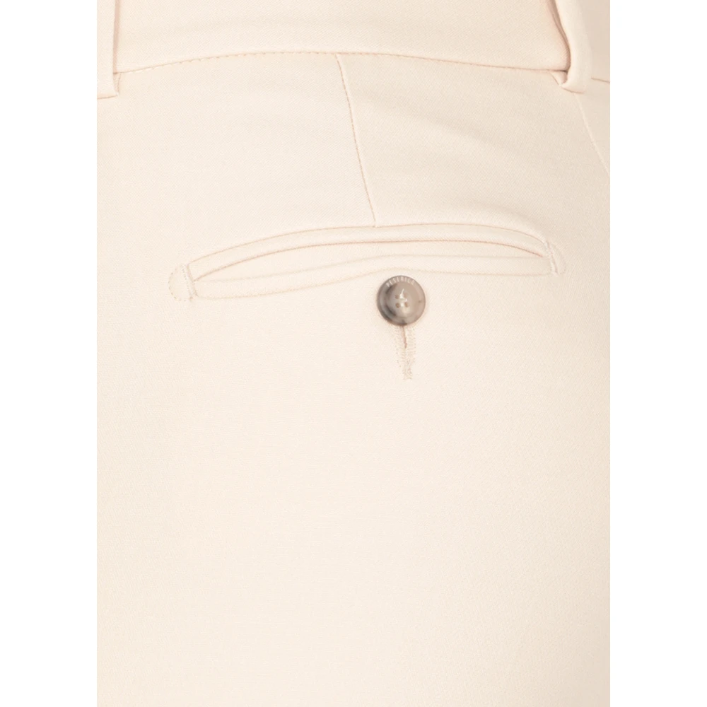 PESERICO Ivoor Broek met Riemlussen Beige Dames