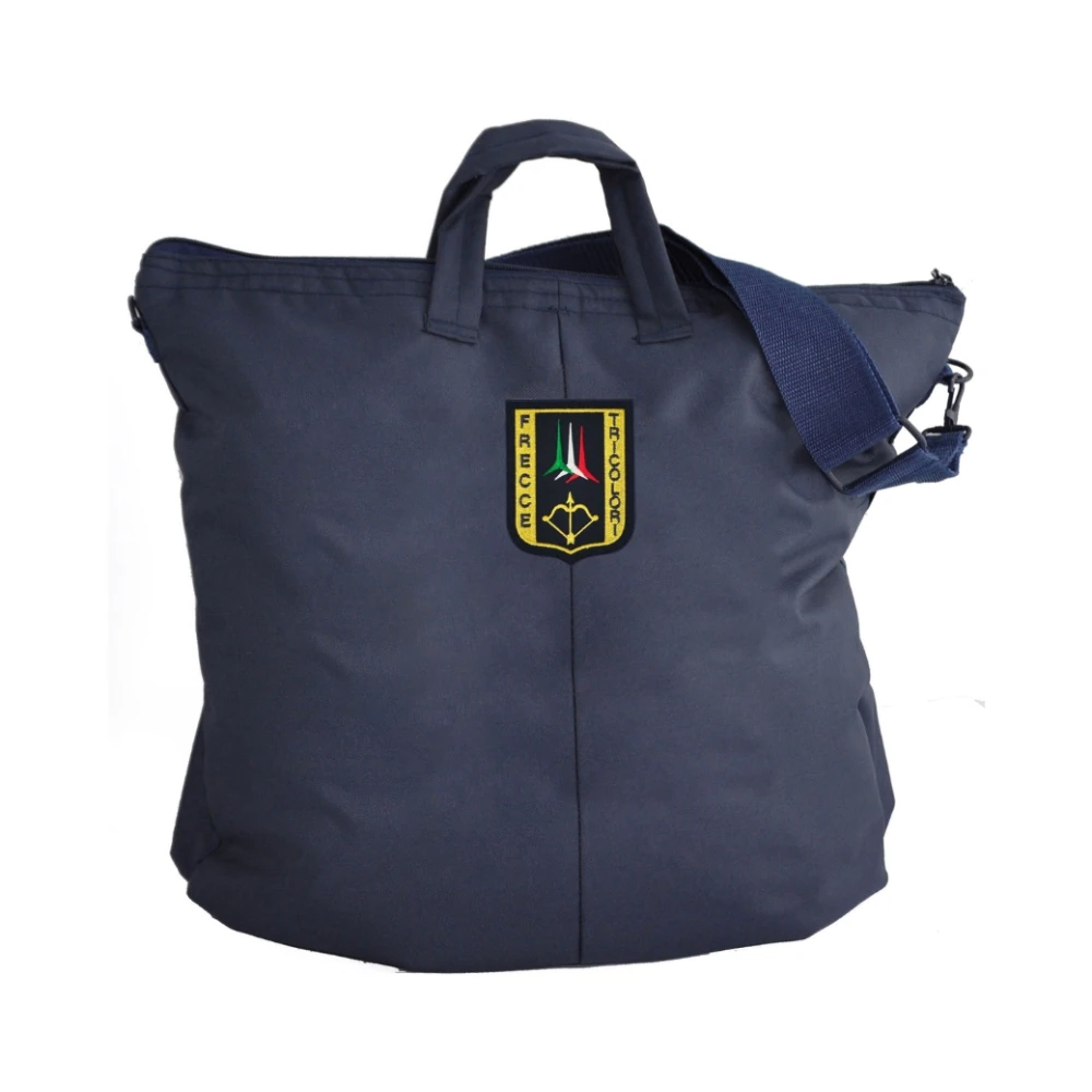 Aeronautica militare Blauwe Militaire Stijl Waterdichte Schoudertas Blue Heren