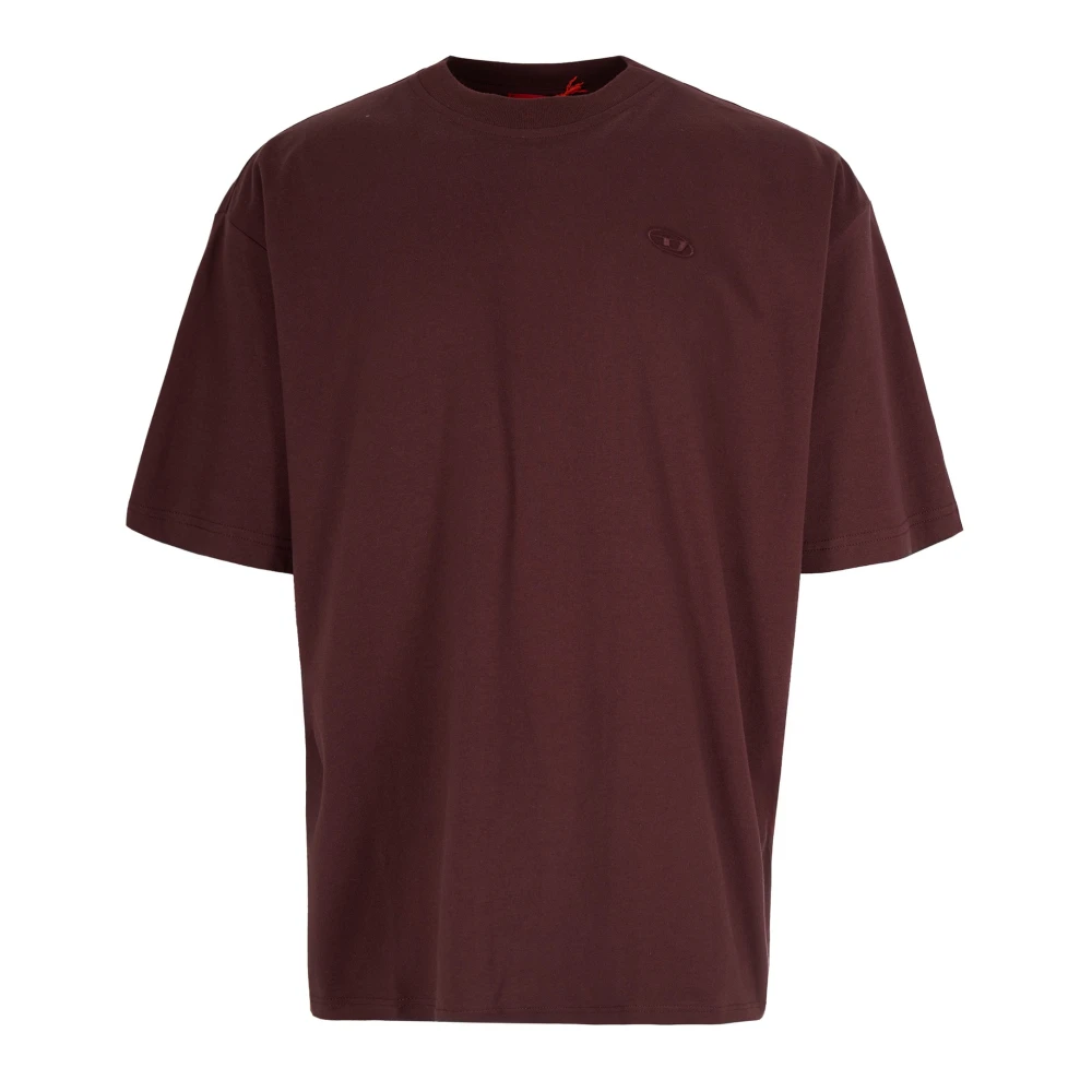 Diesel Men's Brown Loose Fit Girocollo A Costine