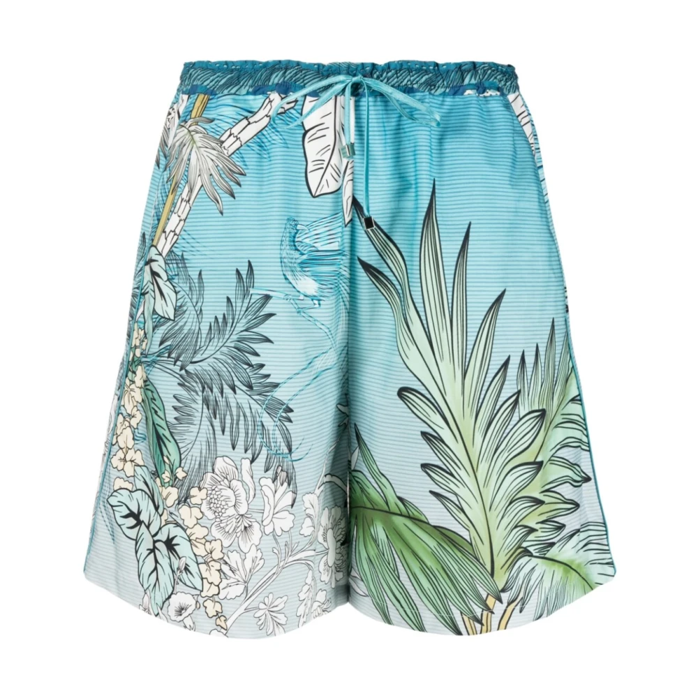 F.r.s For Restless Sleepers Heldere Blauwe Palazzo Shorts Blue Dames