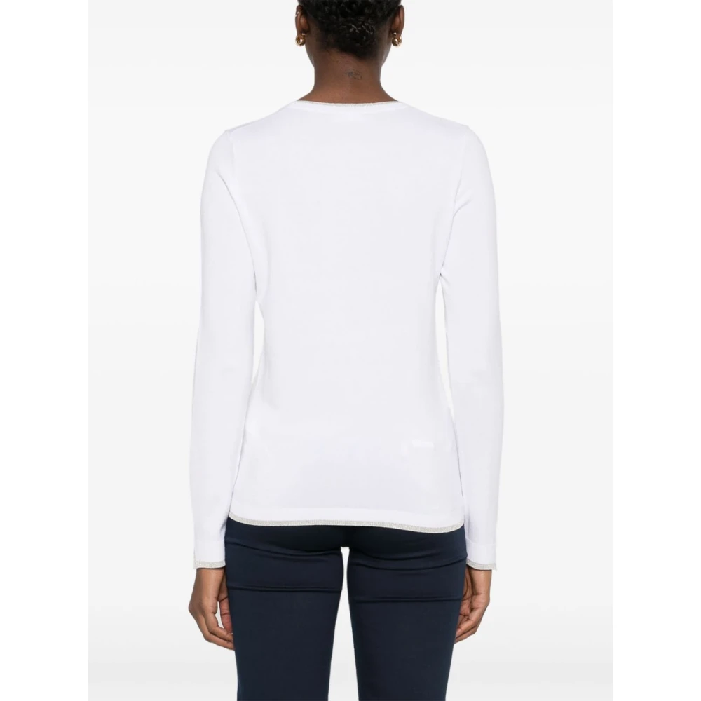 Liu Jo Witte Sweater met Ribboorden White Dames