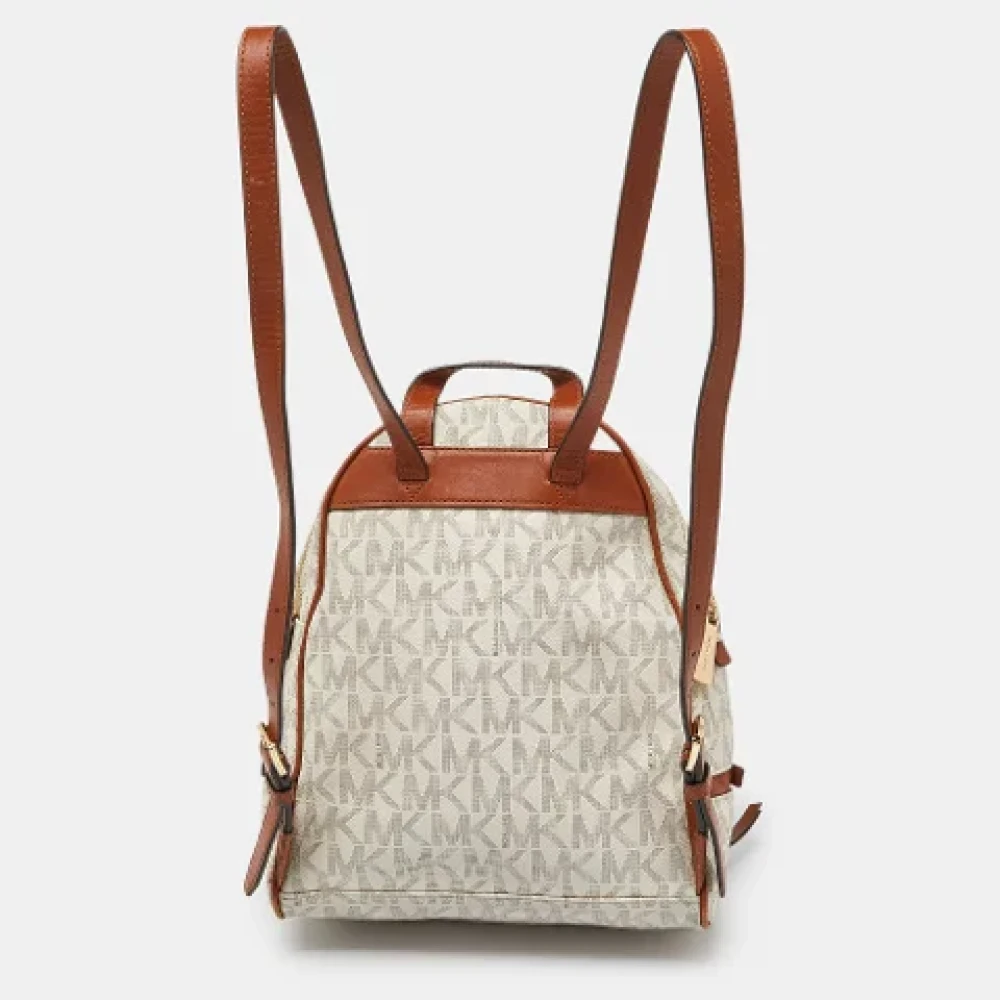 Michael Kors Pre-owned Coated canvas backpacks White Dames