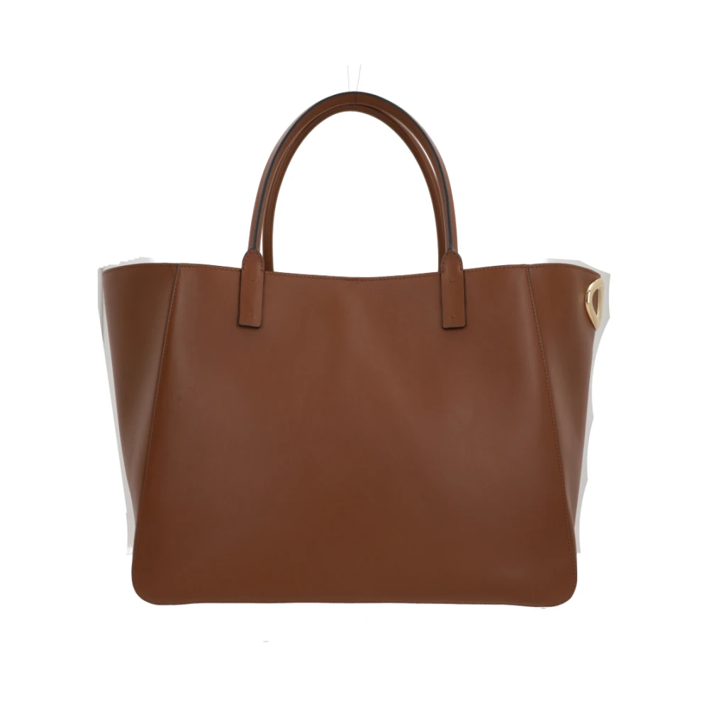 Valentino Garavani Bruine gladleren tote tas Brown Dames