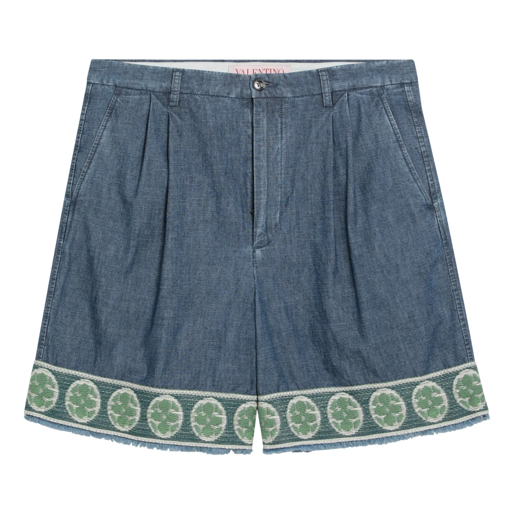 Valentino Garavani Korte Bermuda Shorts voor Mannen Blue Heren