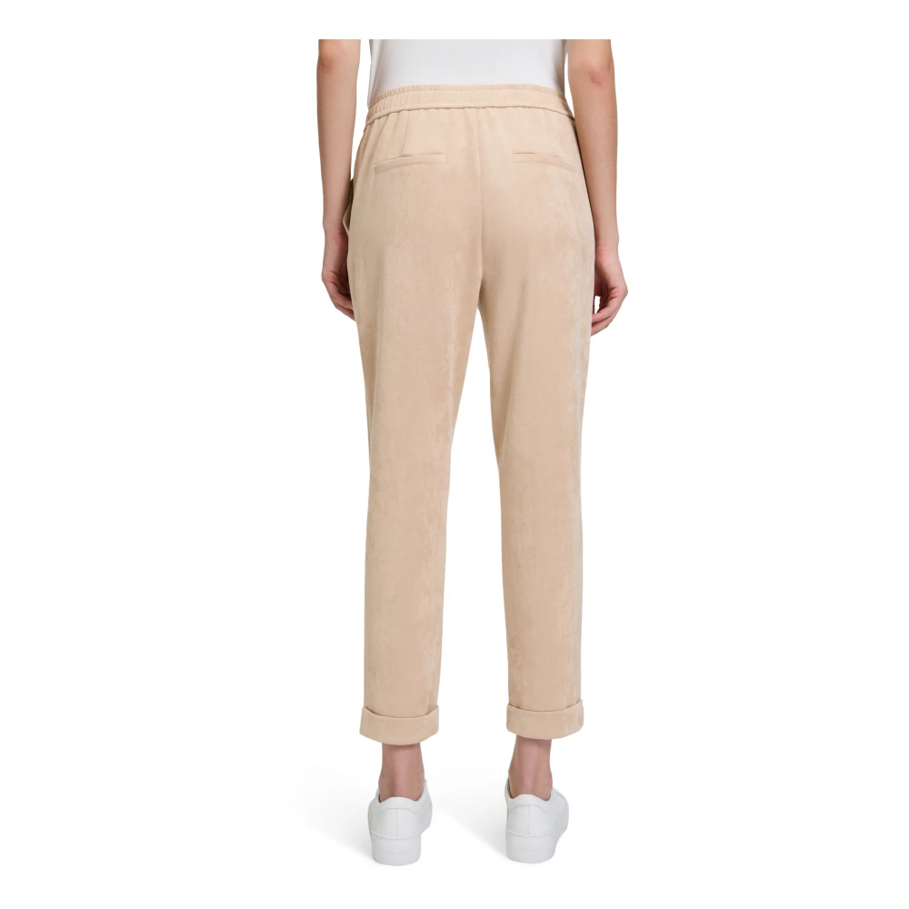 Betty & Co Broek met plooien Beige Dames