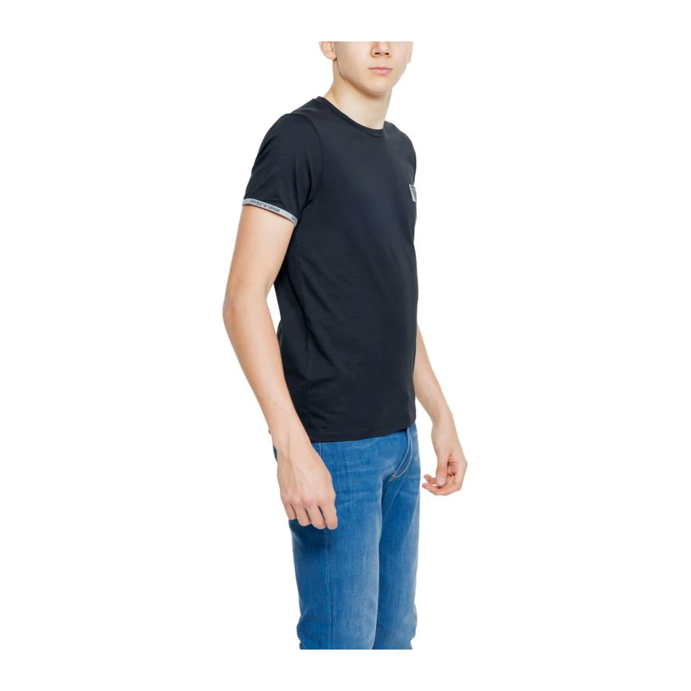 Emporio Armani Zwarte Katoenen Crew Neck T-Shirt Black Heren