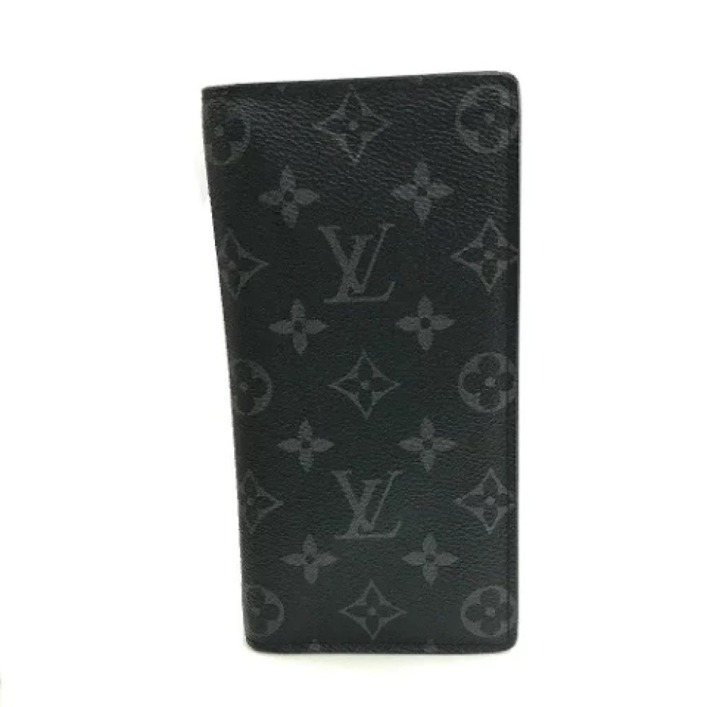Louis Vuitton Vintage Pre-owned Cotton wallets Black Dames