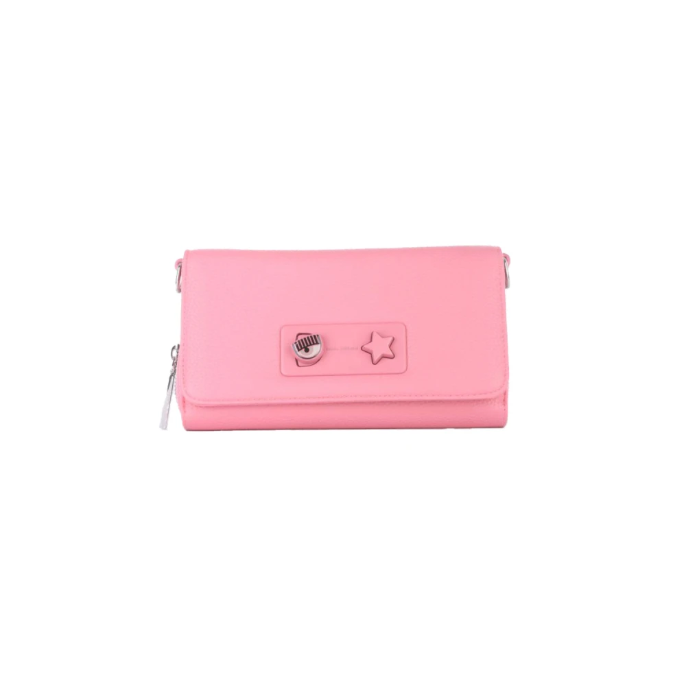 Chiara Ferragni Collection Roze Portemonnee met Logo Sluiting Pink Dames