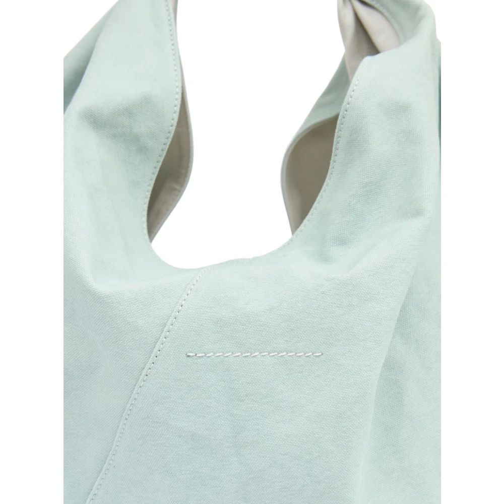 MM6 Maison Margiela Lichtblauwe canvas handtas met zilveren hardware Blue Dames