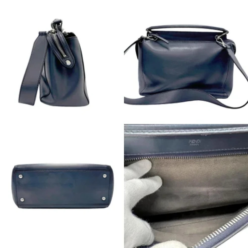 Fendi Vintage Pre-owned Leather shoulder-bags Blue Dames