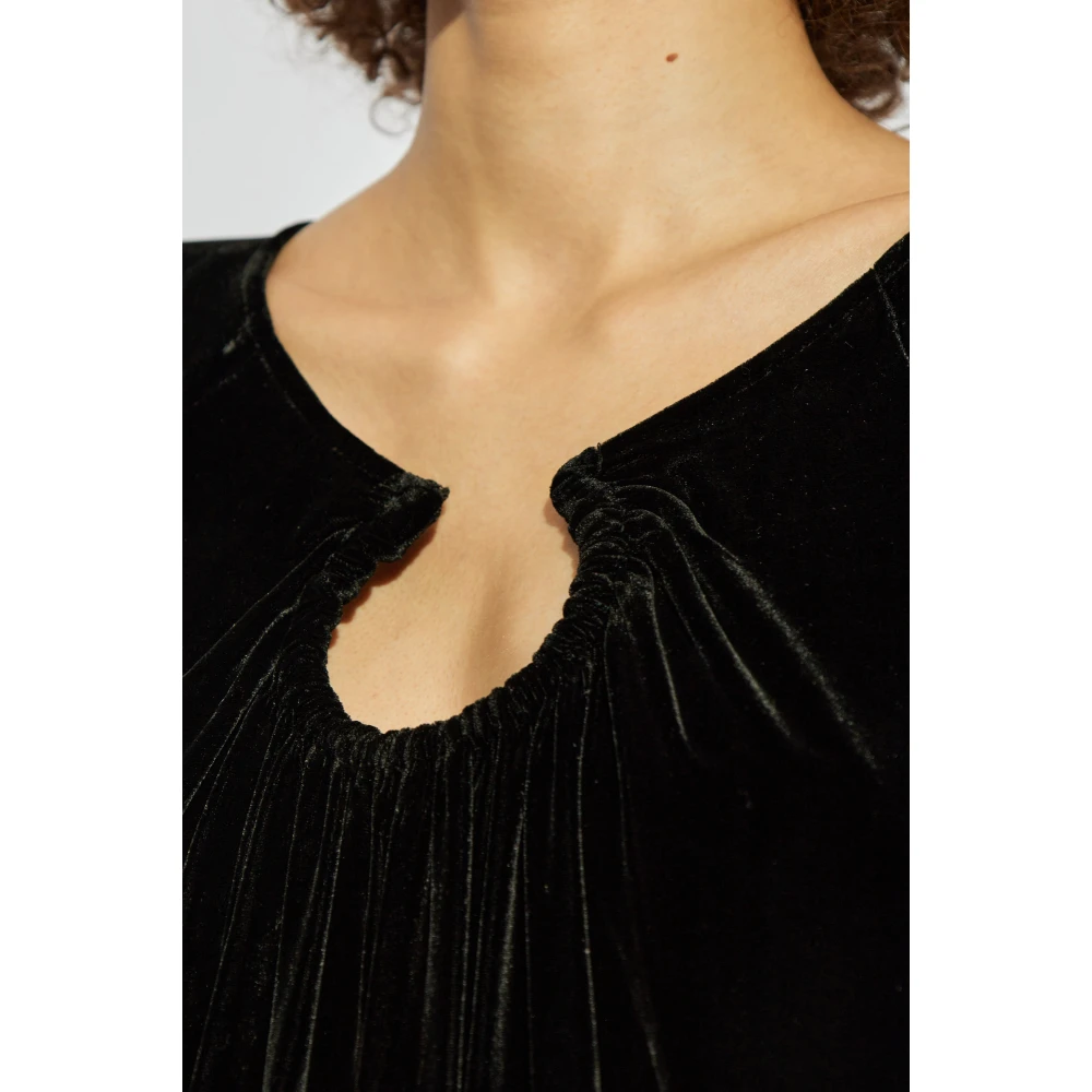 By Malene Birger Fluwelen jurk Rosae By Herenne Birger Black Dames