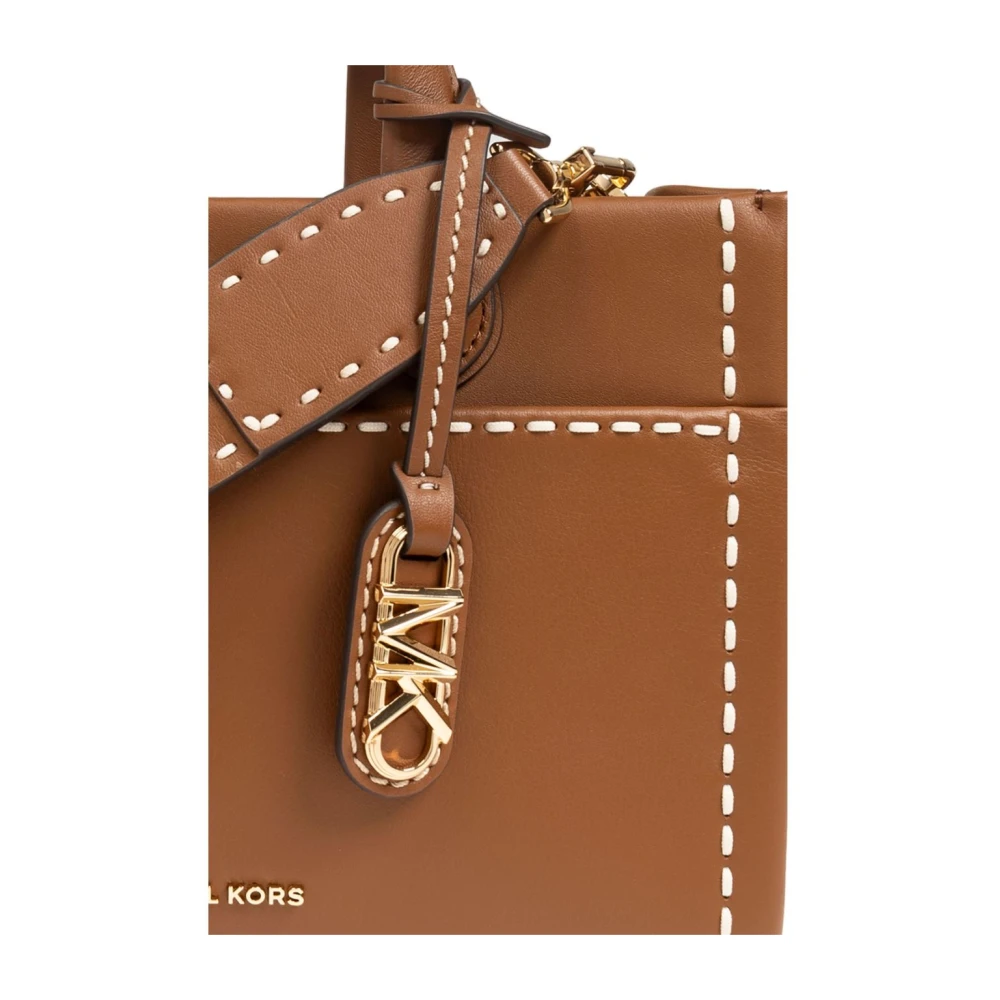 Michael Kors Bruin Leren Tote Tas Brown Dames