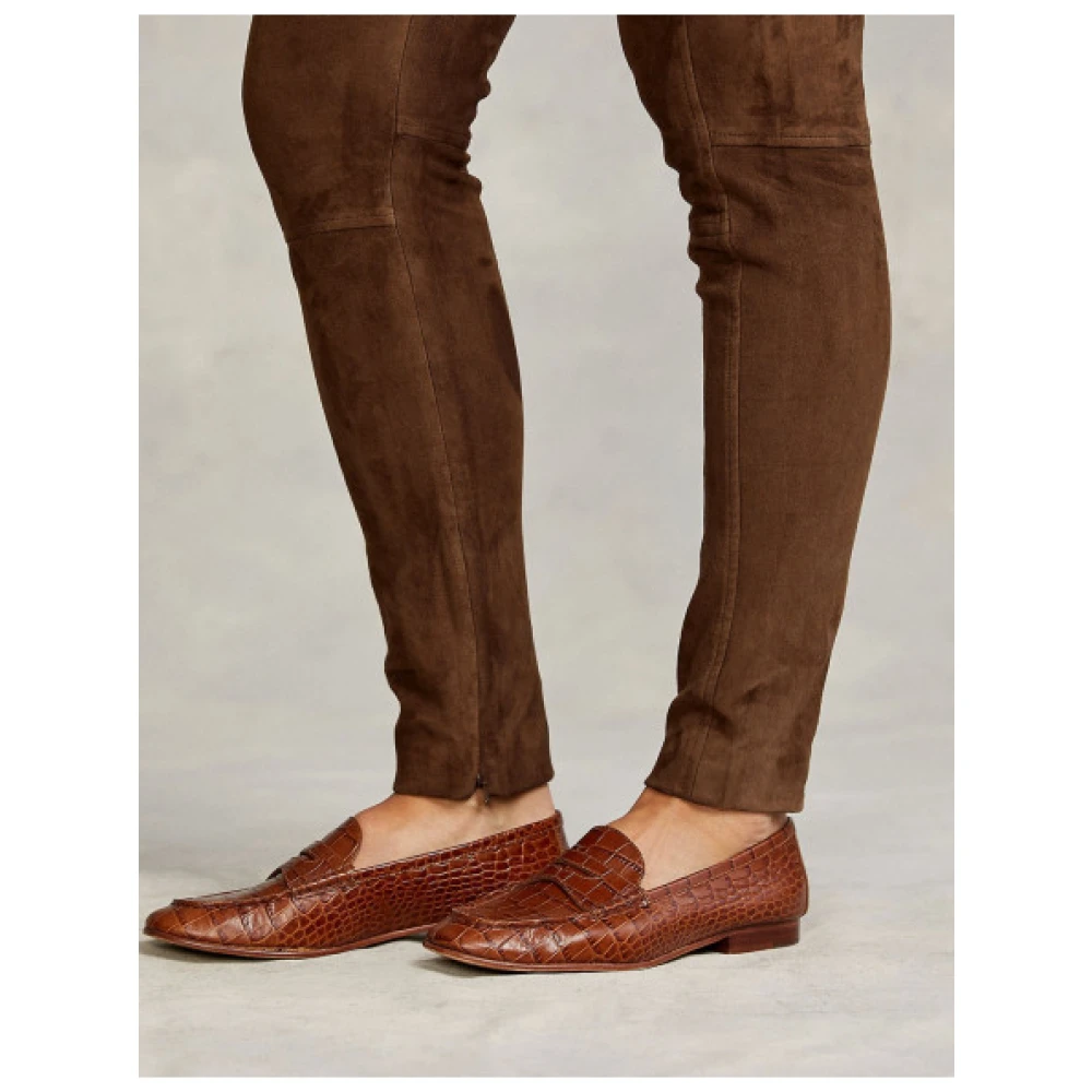 Polo Ralph Lauren Leland Skinny Broek Brown Dames