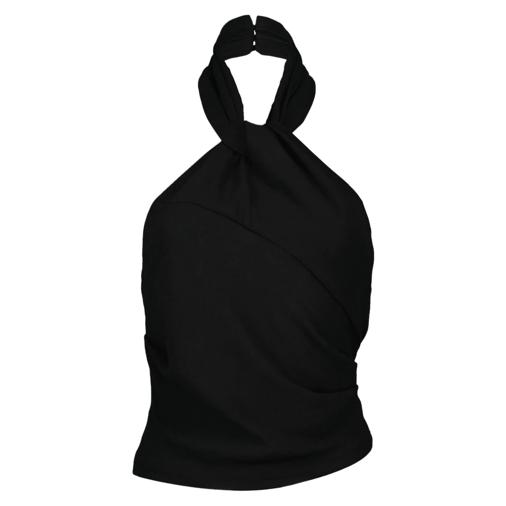 IRO Draped Birda Top Black Dames