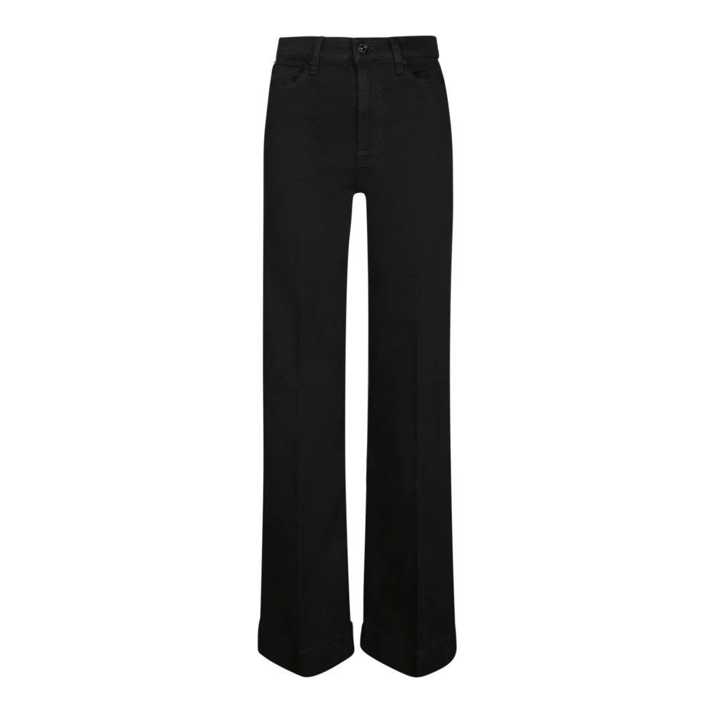 7 For All Mankind , Wide Jeans, Female, Black, W25, Black Flared Jeans For Women