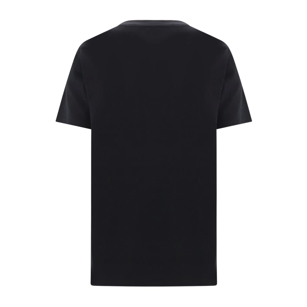 Balmain Biologisch Katoen Logo Print T-Shirt Black Dames