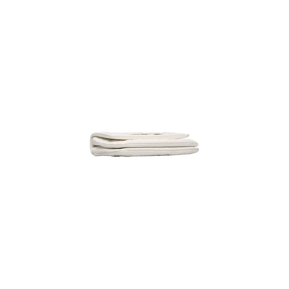 Love Moschino Crossbody tassen met klep sluiting en gouden details White Dames