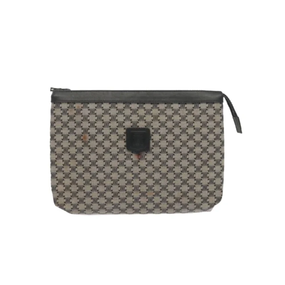 Celine Vintage Pre-owned Clutch Beige Dames